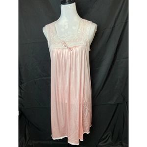 Pink silky vintage night gown